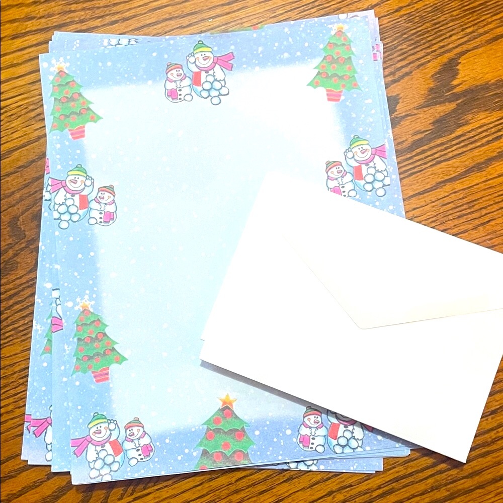 Festive Snowman and Christmas Tree Stationery Set - Picture 3 of 8